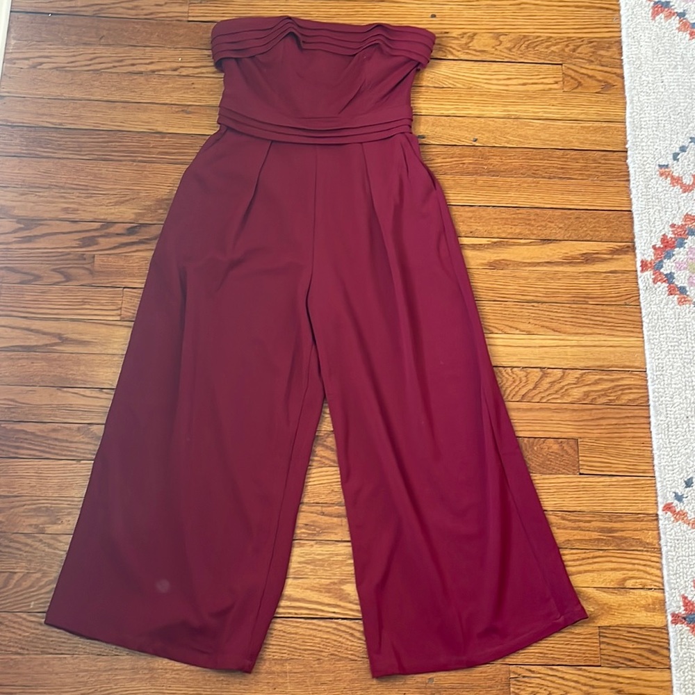 Scarlett red jumpsuit with pockets!